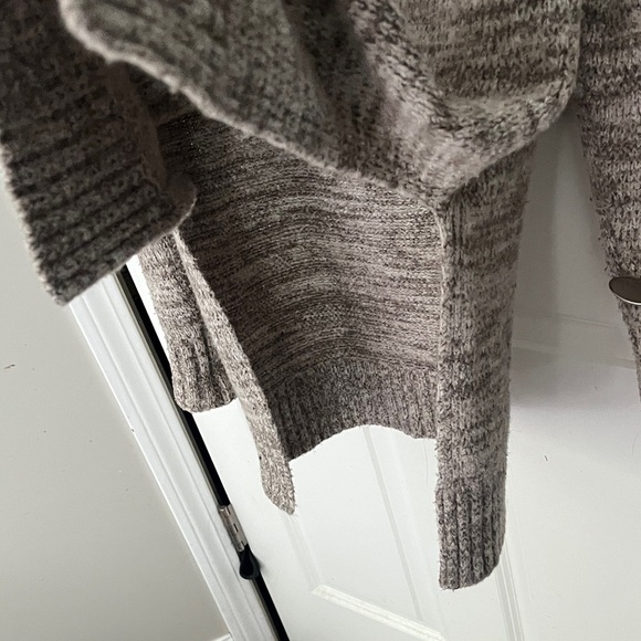 Zara Oversized Heathered Brown, Gray Turtleneck Tunic Cozy Sweater sz medium - Picture 6 of 10
